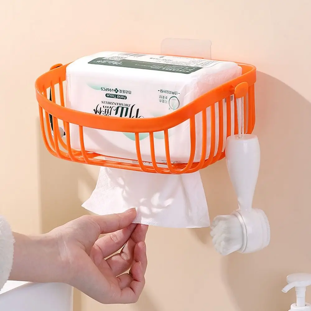 Durable No-Punch Toilet Paper Towel Box Waterproof Simplicity Paper Towel Basket Strong Load-bearing Openwork Tissue Holder Home