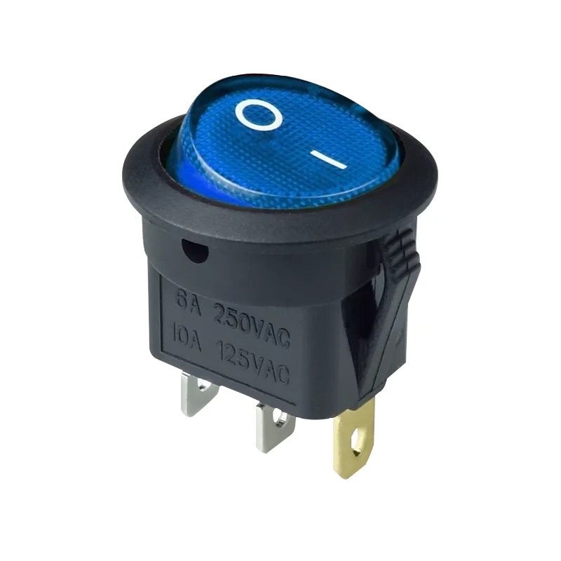 4Pcs 12V/220V Led Switch 10A 12V Light Switch Power Switch Car Button Lights ON/OFF 3pin Round Rocker Switch KCD1