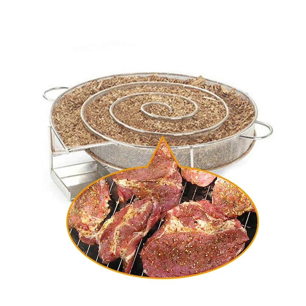 Smoker Plate 304 Stainless Steel Round Square Hexagon Grill Smoker BBQ Outdoor Smoker Net Plate