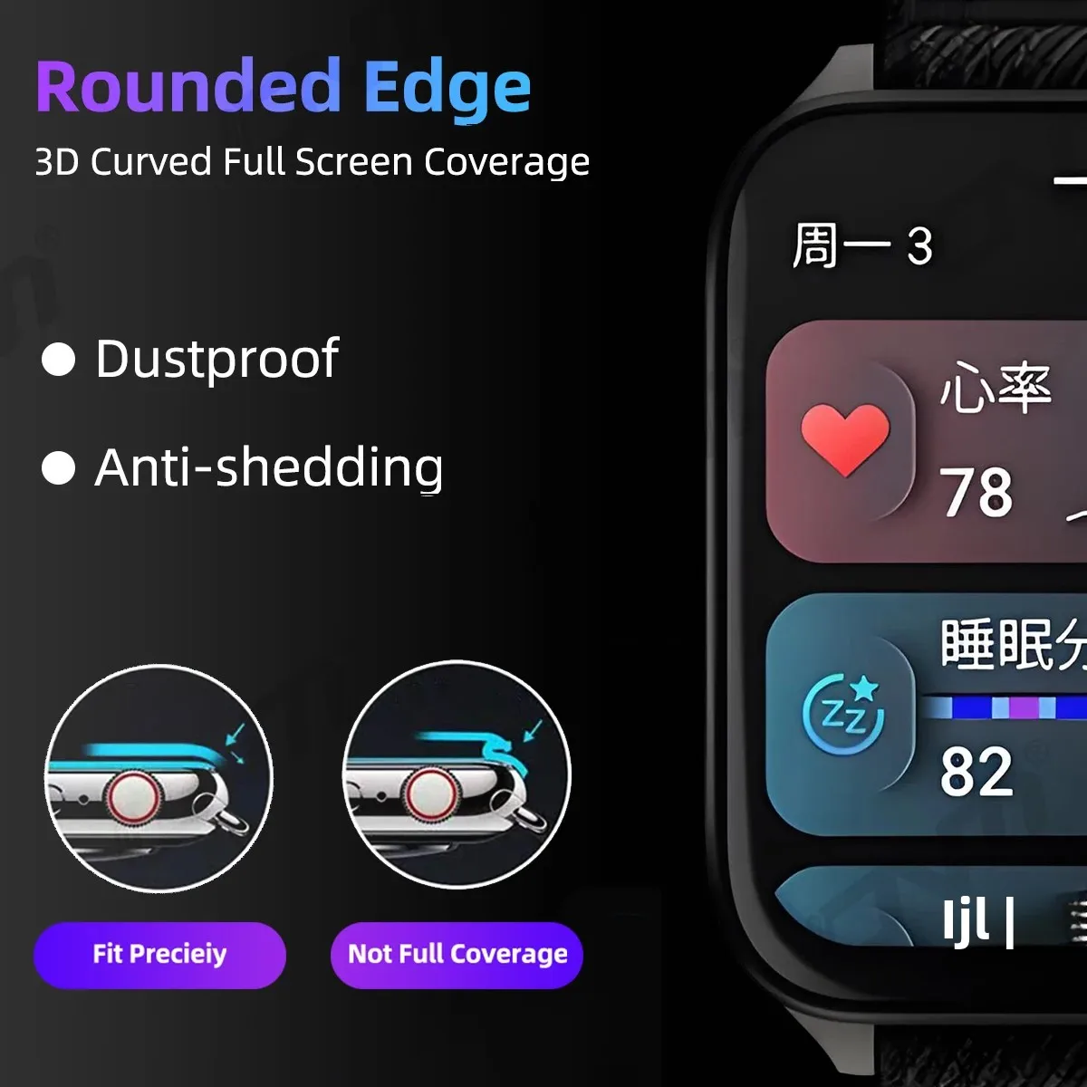 3D Protection Film for Garmin Venu X1 Screen Protector, Full Coverage Anti-scratch Smartwatch Accessories  (Not Glass)