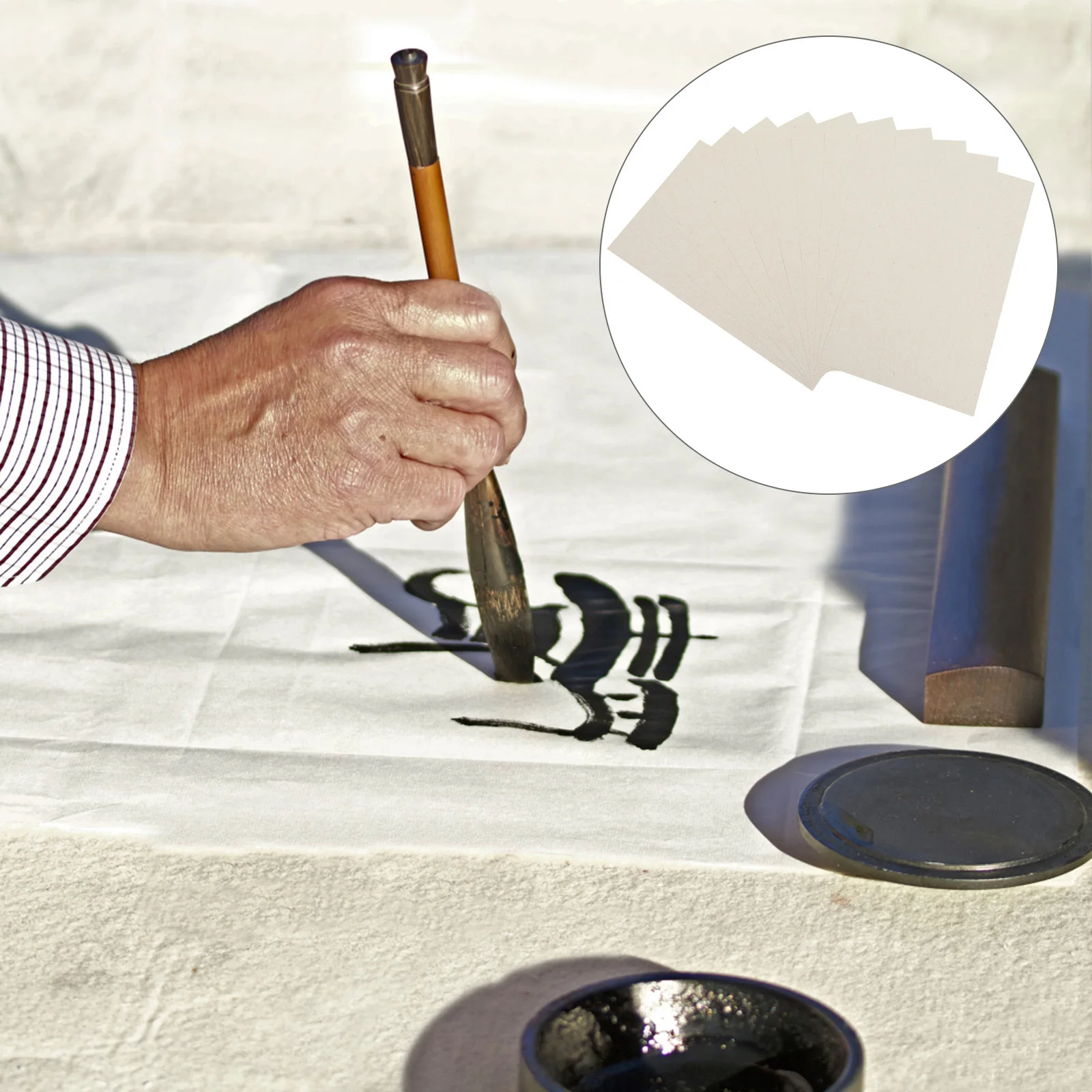 

Chinese Calligraphy Paper Rectangular Xuan Paper 10 Sheets Thickened Multi-Use for Ink Painting Writing Art Supplies