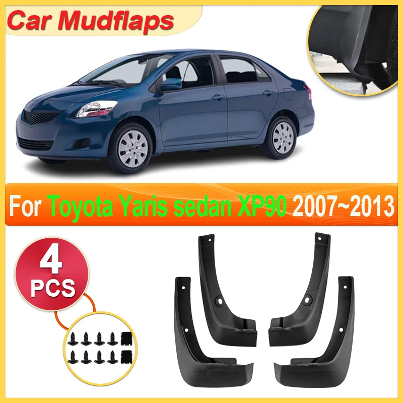 

For Toyota Vios Yaris Limo XP90 Saloon Sedan Accessories 2007~2013 Car Mudguards Parts Mudflap Splash Fender Flap Guard Auto Mud