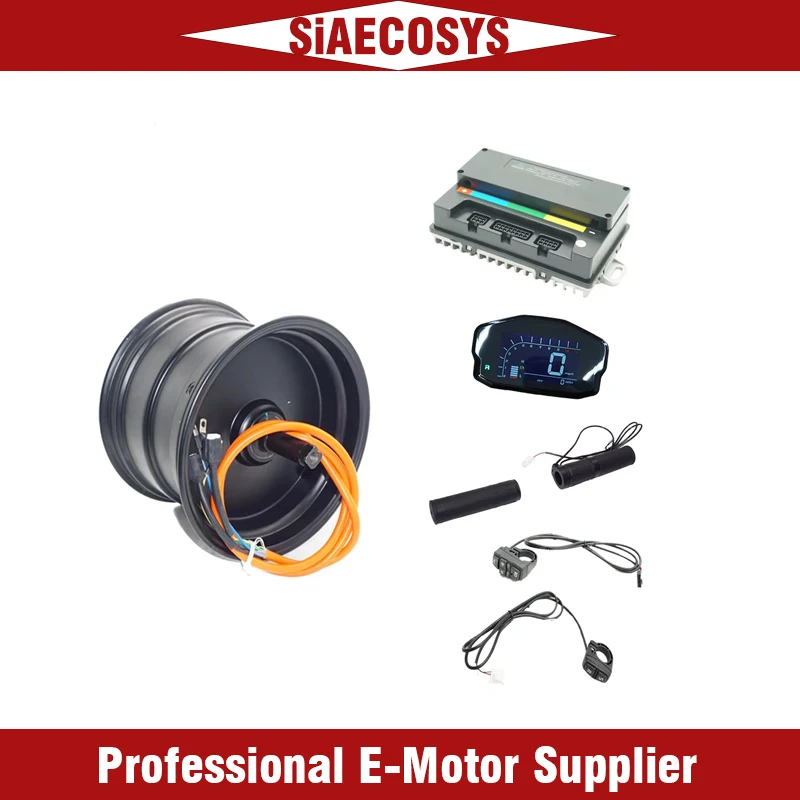 2000W Electric Hub Motor Kit 55KM/H QS Brushless BLDC Motor for E-Scooter/Trike 10x7 Inch Wheel EM50SP Sine Wave Controller