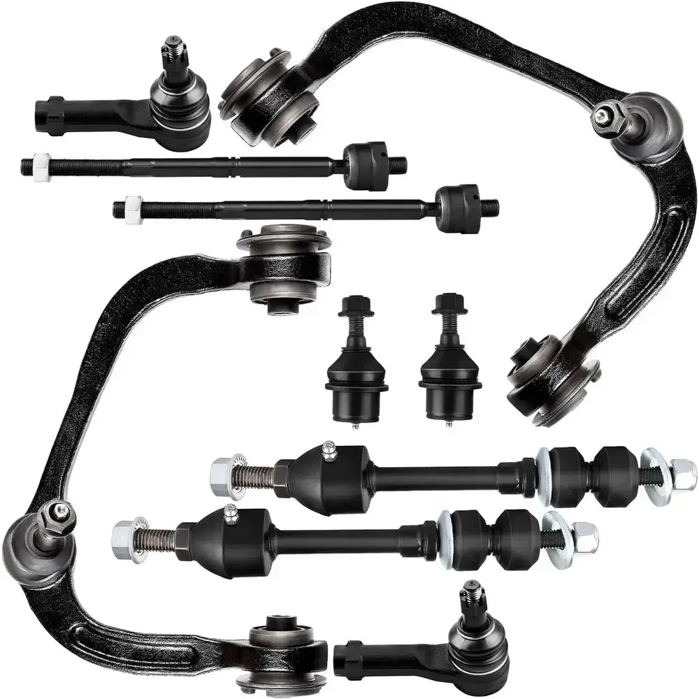 

4WD Front Suspension Kit with Upper Control Arms, Lower Ball Joints, Sway Bar Links, and Tie Rod Ends for 2005-2008 Ford F-150 a
