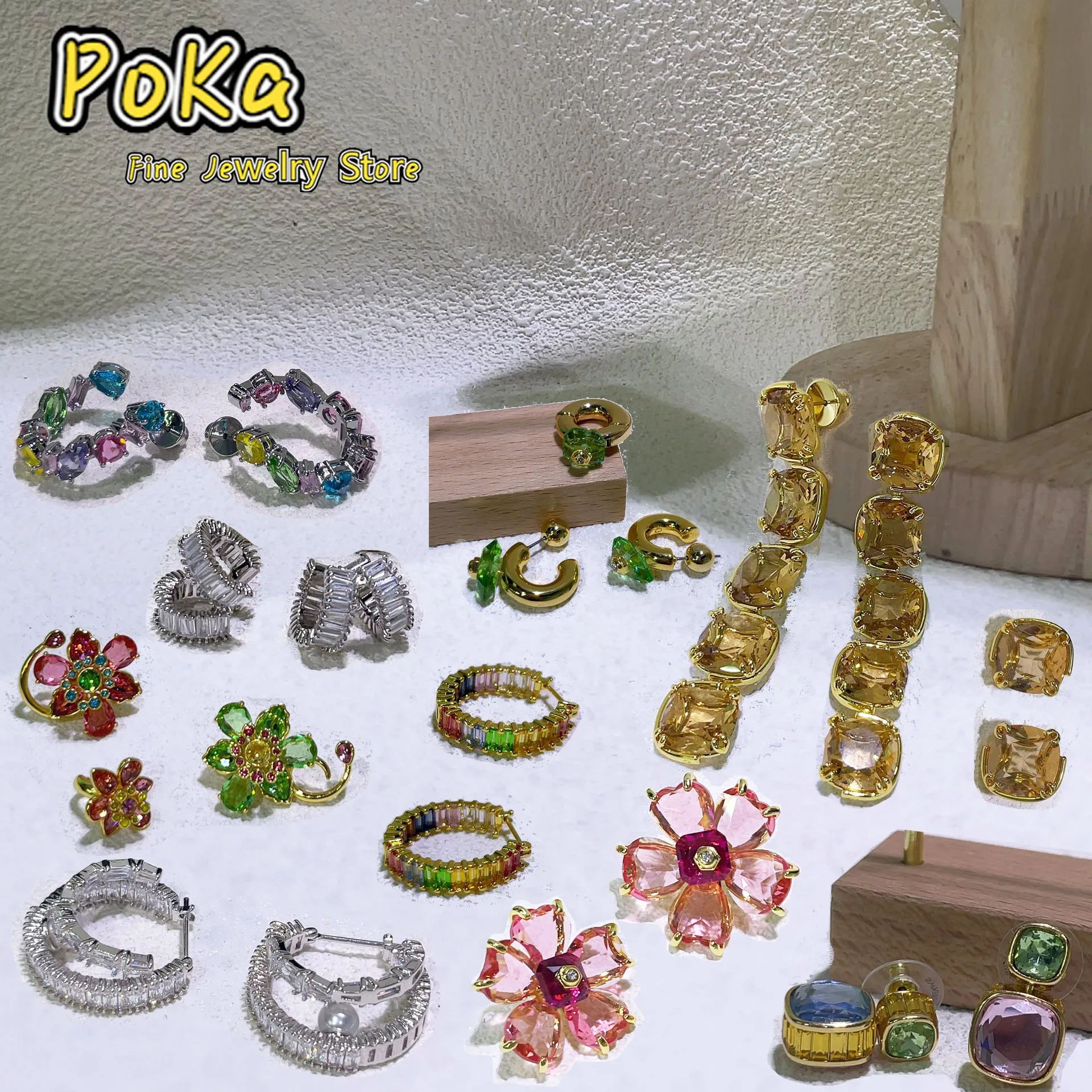 

Earring High Quality New Sales Trend Jewelry Original Luxury Brand Shiny Cut Christmas Birthday Party Engagement Gift for Women