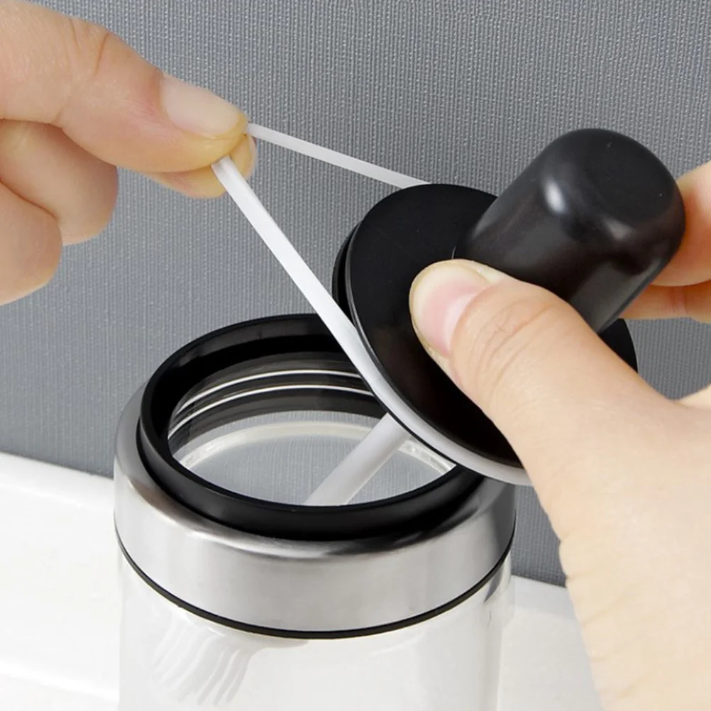 

1Pcs Transparent Glass Oil Container Food Grade Seasoning Box with Lid Anti-Leak Design for Cooking Olive Oil Vinegar