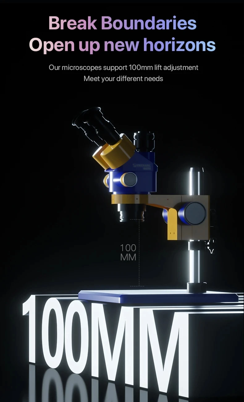 ميكانيكي MOS760 مجهر ثلاثي العينيات 7X-60X التكبير 360 درجة دوران الهاتف PCB لحام MOS750 مجهر مجهر #5