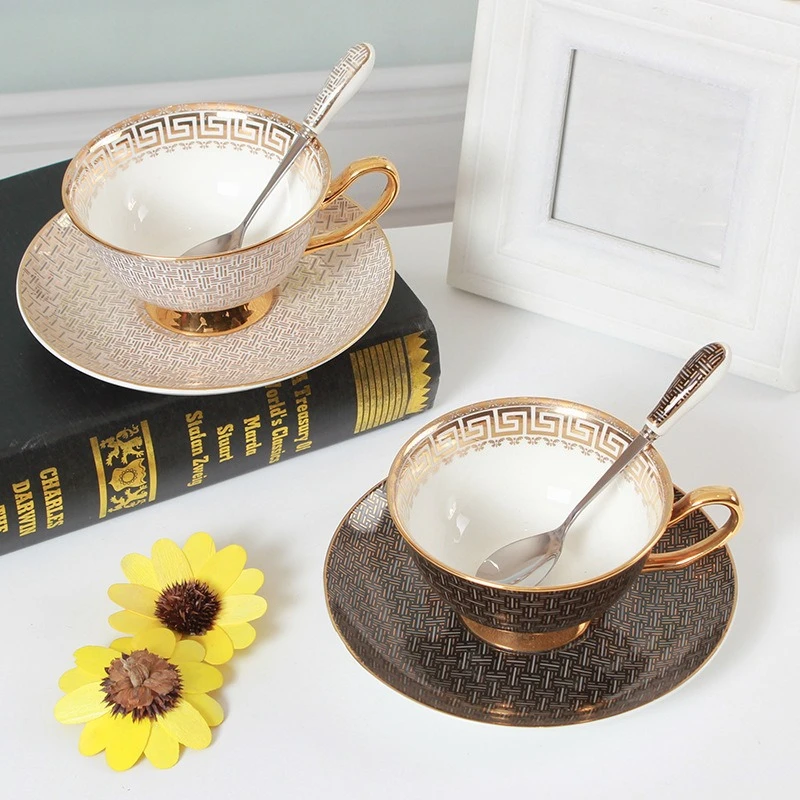 

Coffee Cup Set European High-end Women's Light Luxury Exquisite Bone Porcelain Ceramic English Afternoon Tea Cup