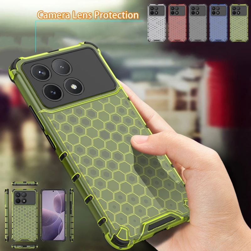 For Poco F6 Pro 5G Case Hybrid Armor Shockproof Phone Case For Pocof6pro Poko Little F6pro F 6 Pro 6F Transparent TPU Back Cover