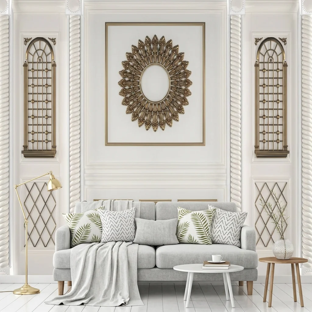 Self-adhesive mural for bedroom headboard background, featuring 3D simulation background and sunflower mirror decoration.