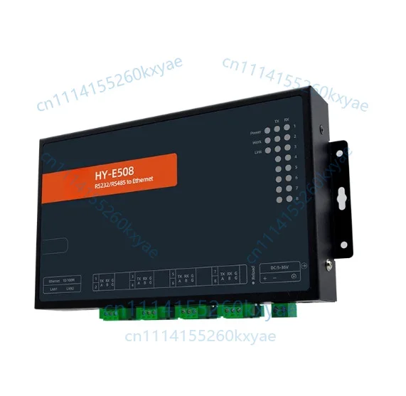 Industrial-grade serial-to-ethernet server, 8-port 485/232 communication modbus gateway, mqtt device e508