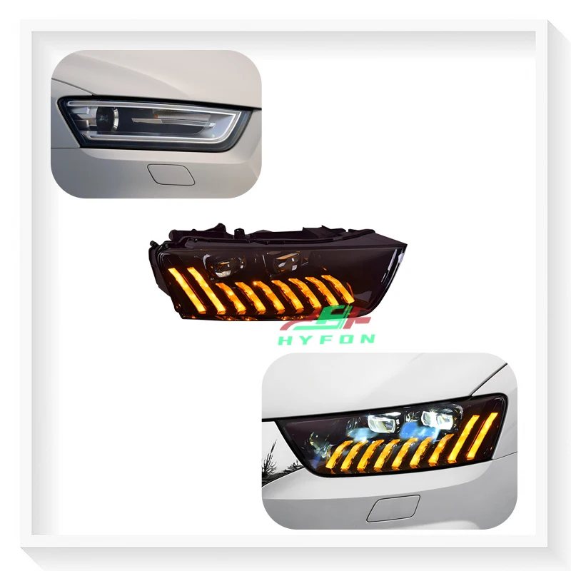 

For Audi Q3 2013-2018 Upgrade Q8 Style Full LED Headlight LED Daytime Running Lights Streaming Turn Signal Plug and Play