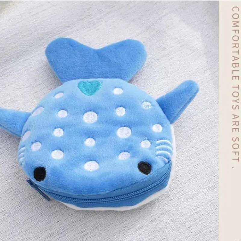 50 mignon petit baleine baleine en peluche portefeuille requin forme requin concepteur pièces monnaie pour