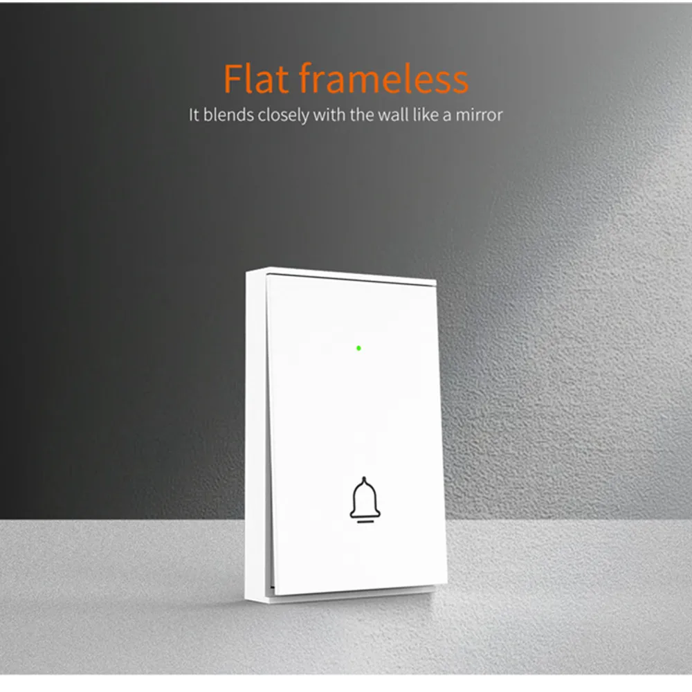 Staniot 433Mhz Intelligent Wireless DoorBell Welcome Chime Smart Security HD Doorbell for Home Burglar Alarm System With Battery