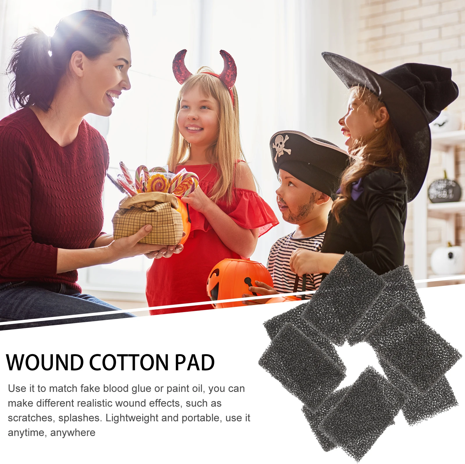 Esponja de maquiagem de Halloween 16 peças conjunto para rosto arte corporal pontilhada cicatriz criação de feridas ferramentas profissionais