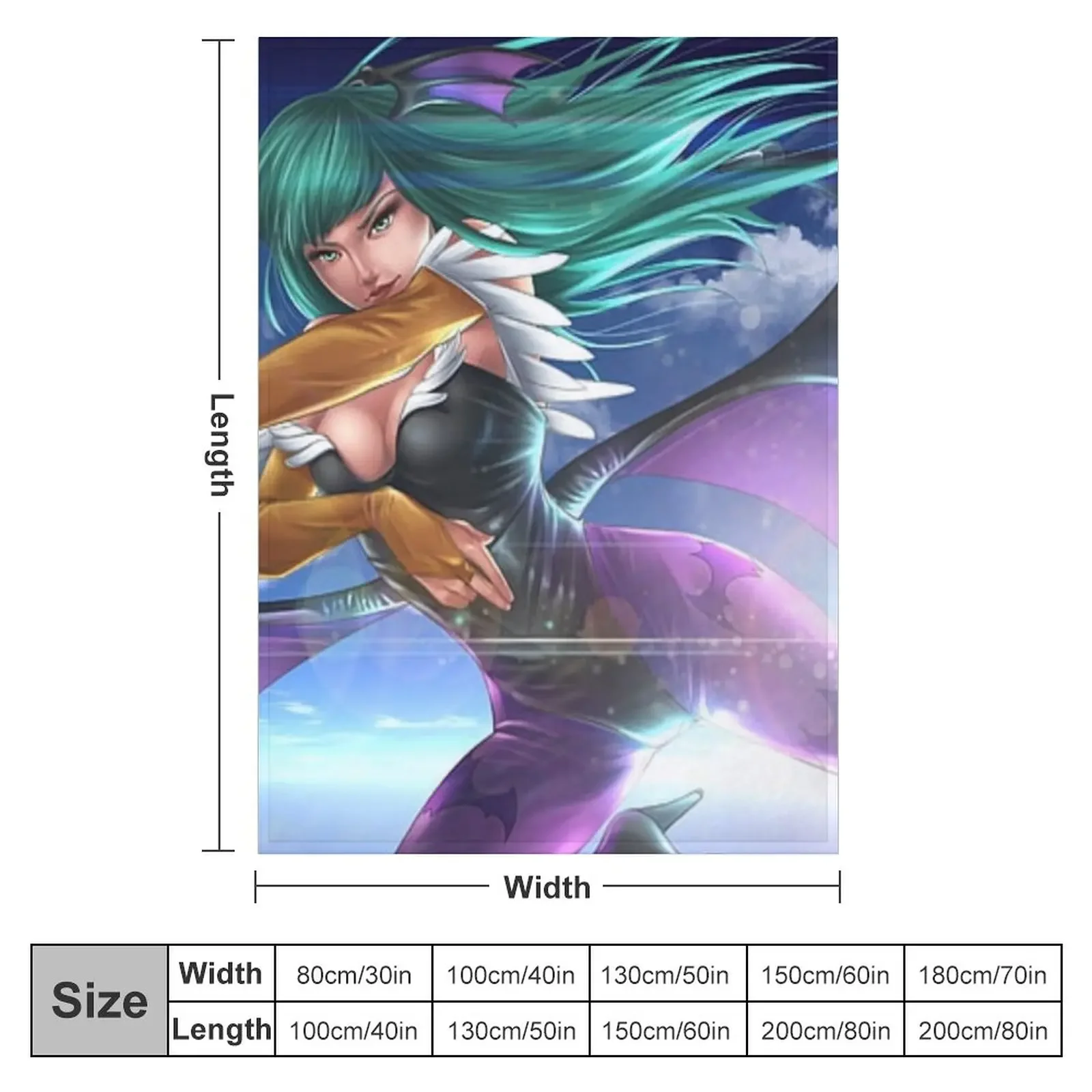 Cute Morrigan Aensland Throw Blanket christmas gifts Travel Blankets