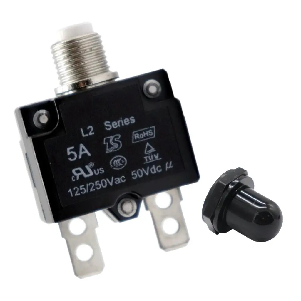 Manual Reset Overload Protector Circuit Breaker Switch Waterproof Electrical Wood Filled for Trucks Ships Automotive