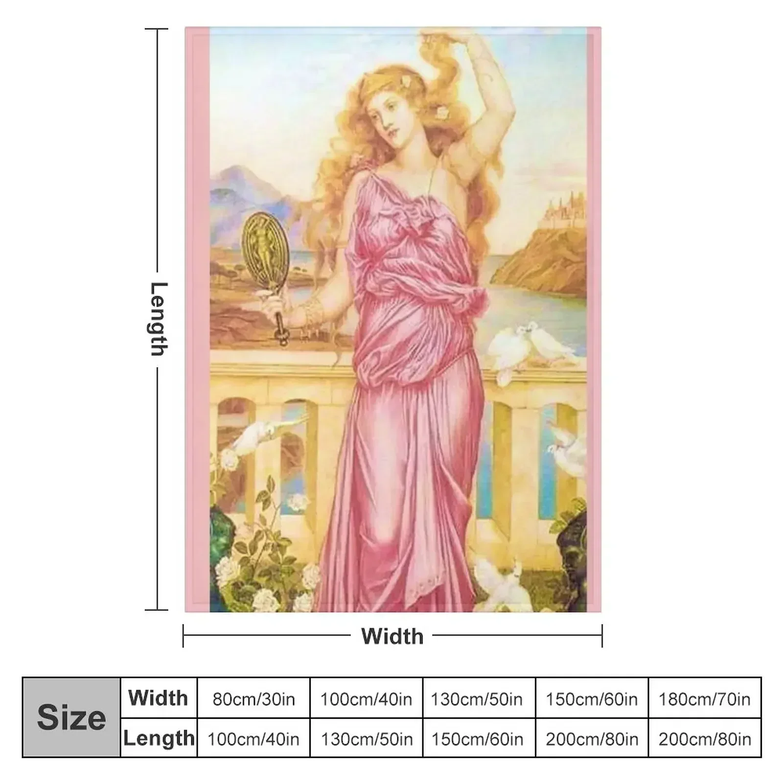 Helen of Troy is an 1898 painting by Evelyn De Morgan Throw Blanket Nap Beach Multi-Purpose Plaid Travel Blankets