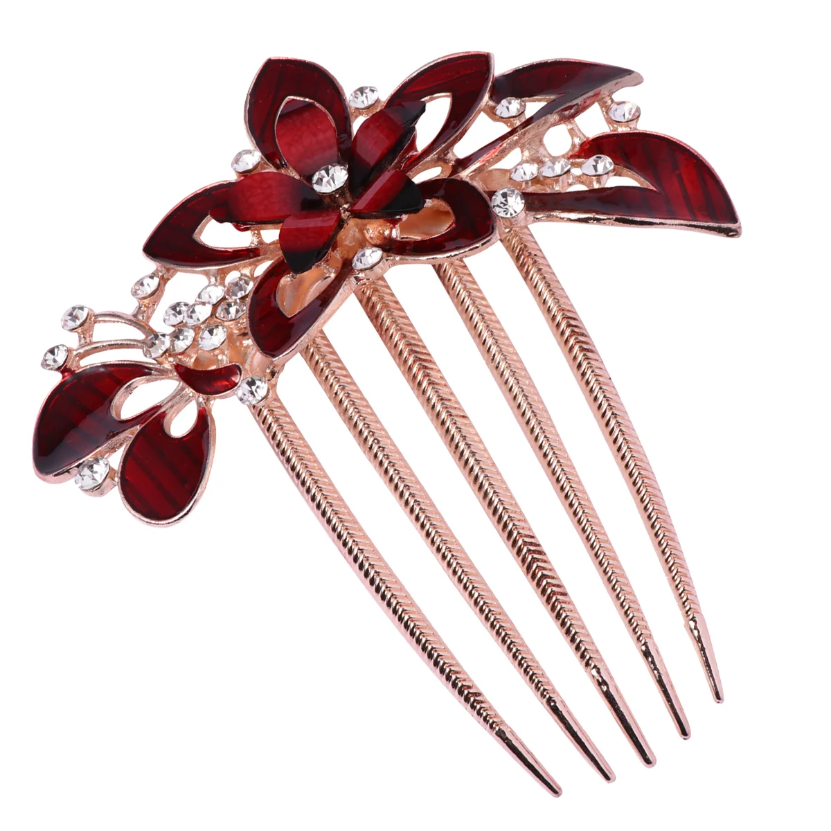 Fashion Headwear Hair Ornament Wedding Accessories Comb Bride Headdress Costume Women's Flower Earrings