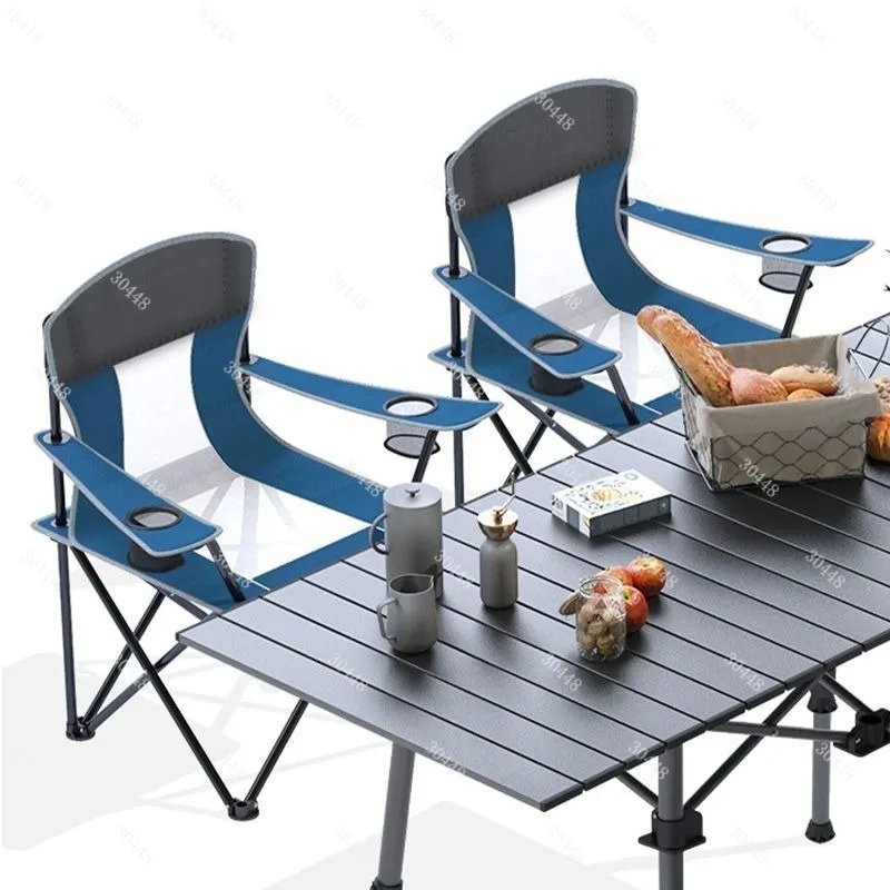 

Outdoor Portable Folding Chair Extra Wide Camping Chair Home Balcony Lazy Multifunction Single Seat