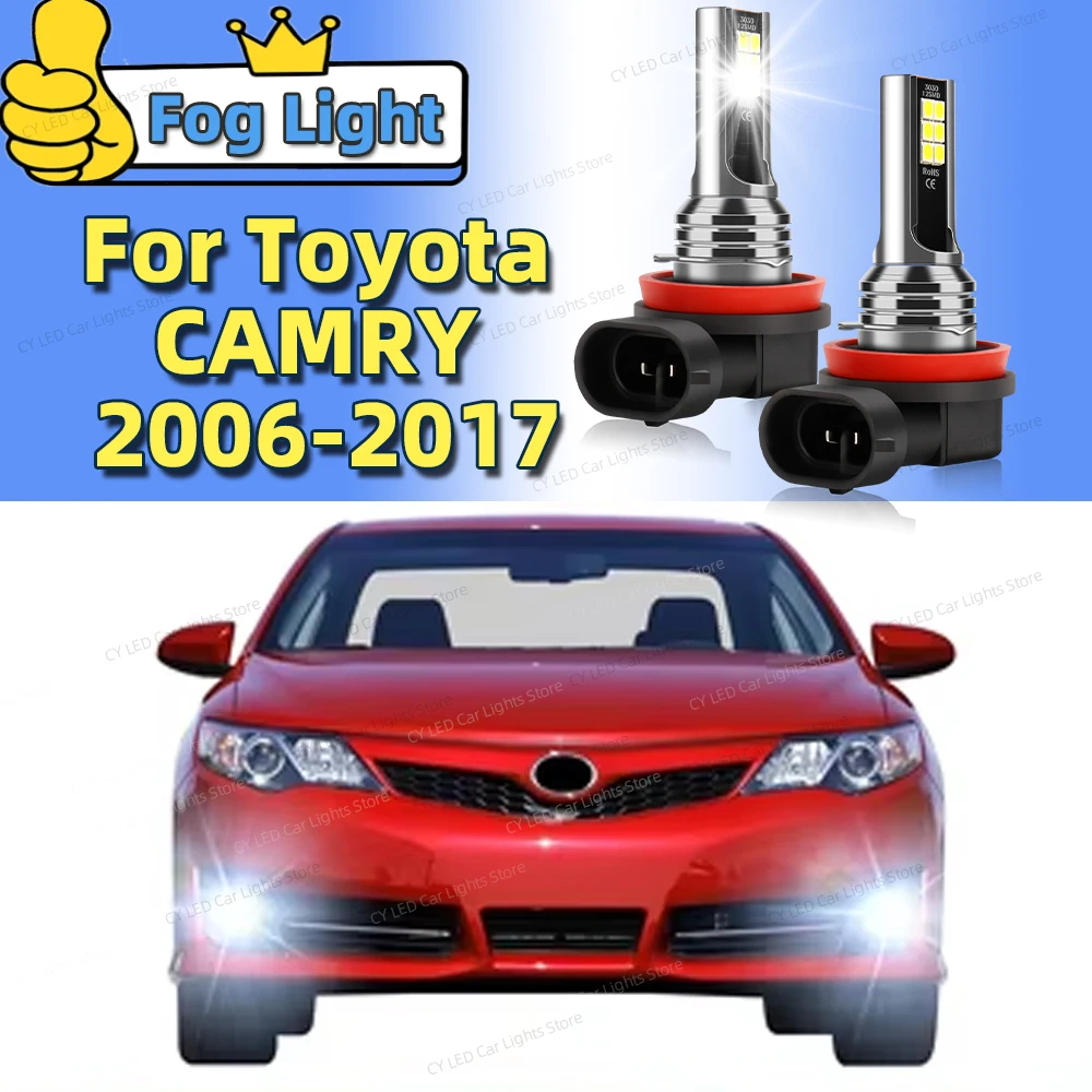 

2pcs LED Front Fog Lamp Car Light Blub For Toyota CAMRY 2006 2007 2008 2009 2010 2011 2012 2013 2014 2015 2016 2017 Accessories