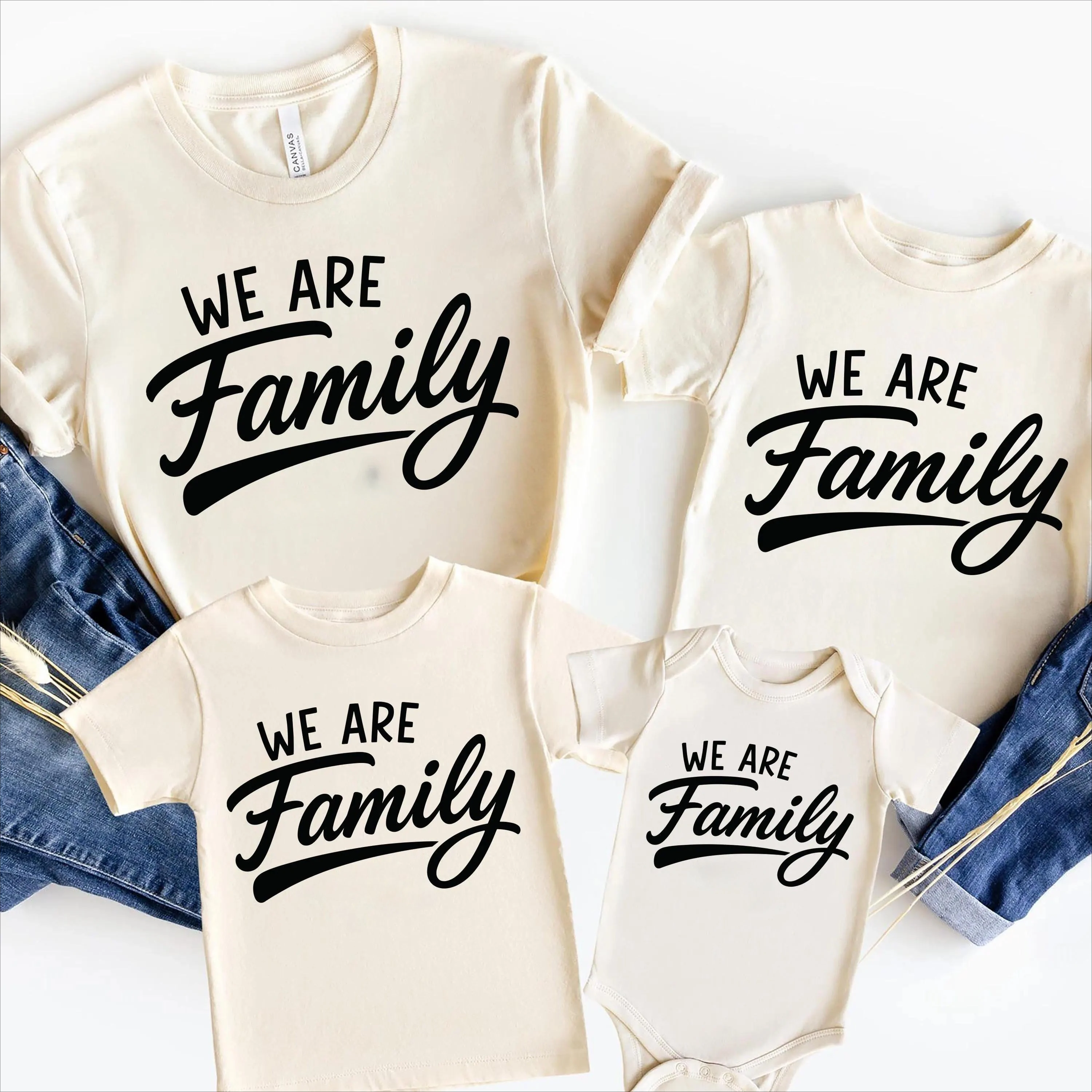 We Are Family T-shirts Dad Mama Kids Family Matching Shirts Fashion Family Reunion T Shirts Gifts