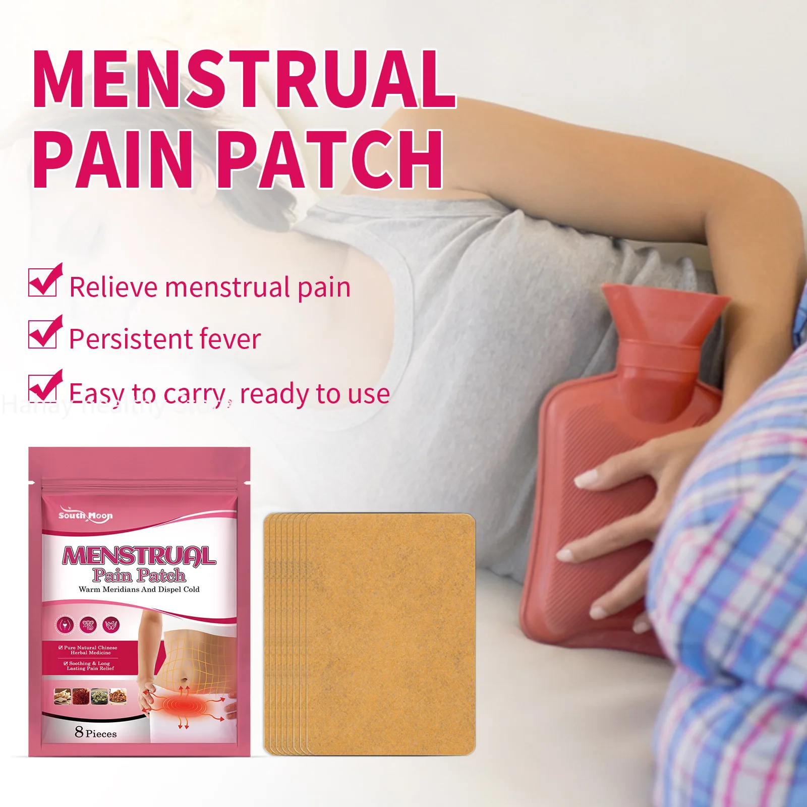 8pcs Relieve Menstrual Cramp Abdominal Heating Herbal Patch Warm Palace Patch Heating Uterus Skin External Patch