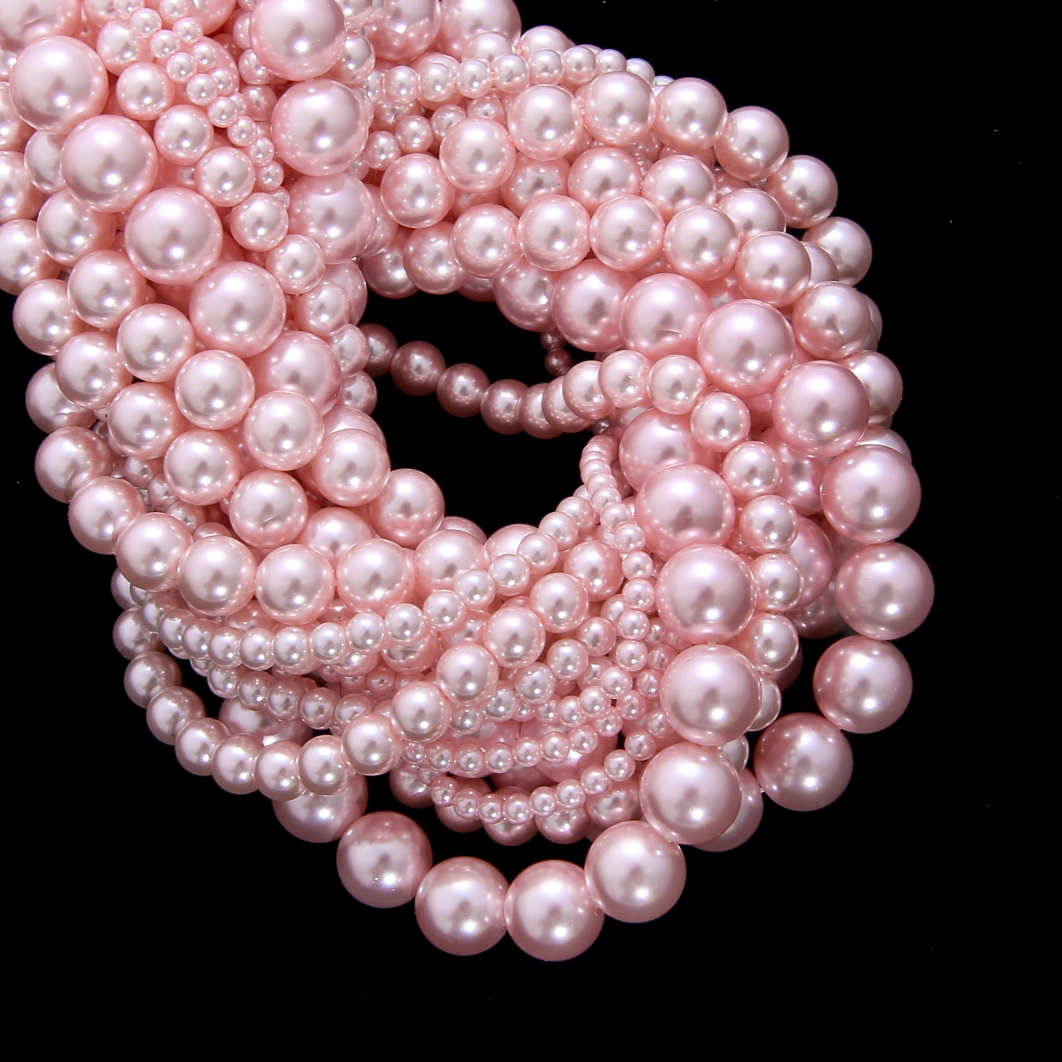 3/4/6/8/10mm AAA High Quality Glass Imitation Pearls Round Loose Beads for DIY Bracelet Earrings Necklace Jewelry Making Garment