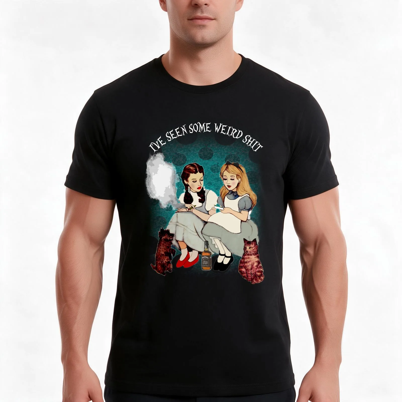 Retro Vintage Alice And Dorothy I'Ve Seen Some Weird Gifts Movie Fan T-Shirt Summer Casual Cotton Tee Vintage Graphic Print