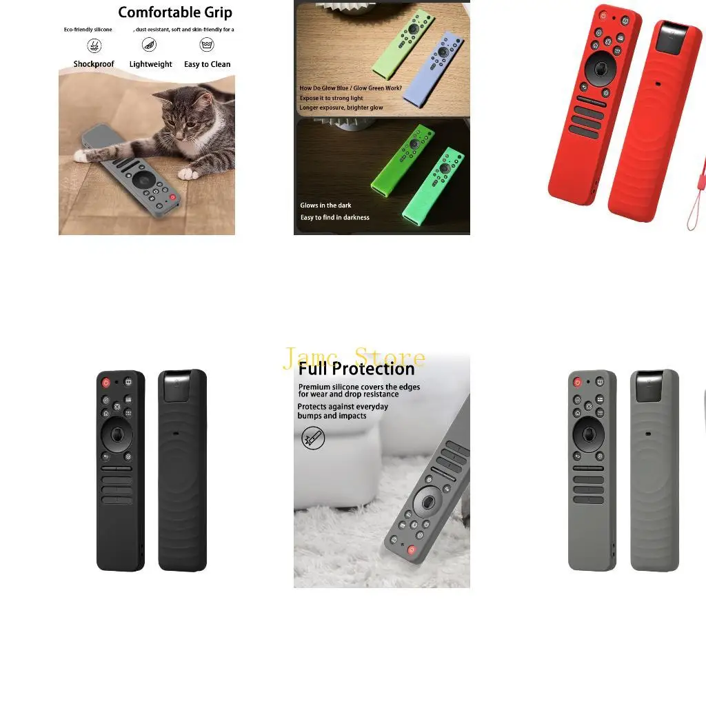 LX0B Silicone Cover For MR25GA Remote Control With AntiSlip Design Wrist Strap