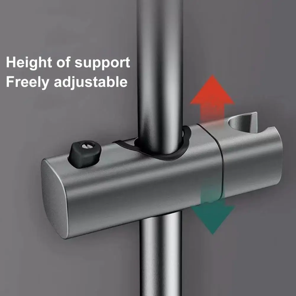 Shower Slide Bar Bracket Adjustable Shower Head Holder with 360-degree Rotation for Slide Bar Easy Install for Experience