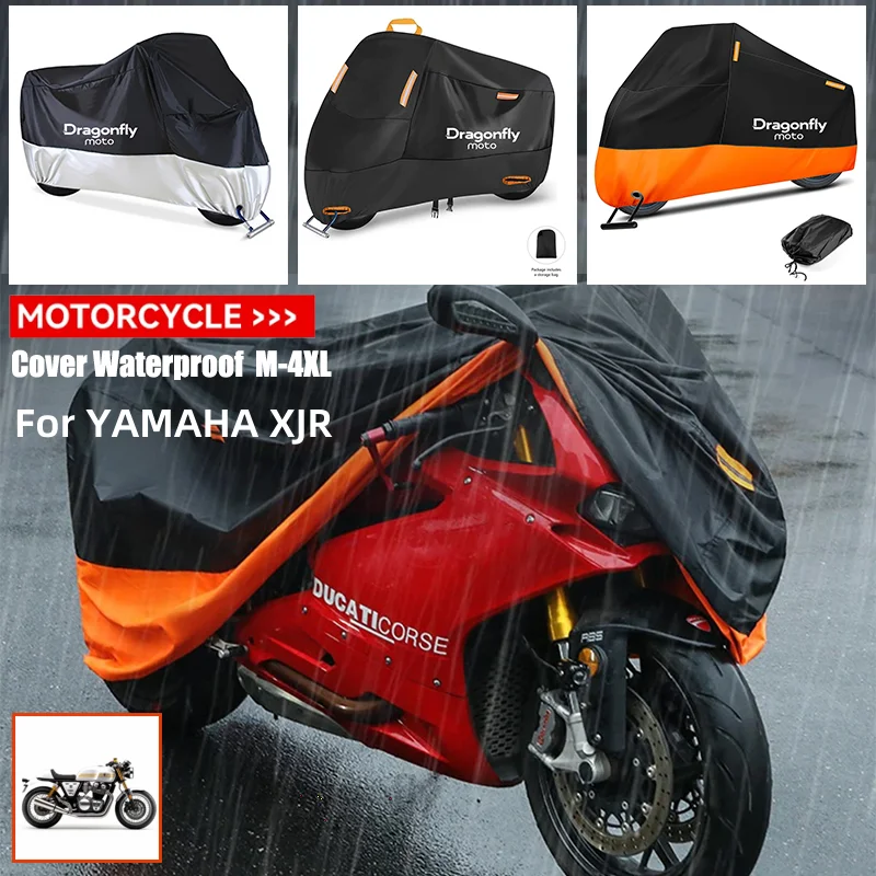 Dragonfly Motorcycle Waterproof Cover For YAMAHA XJR1200 XJR1300 XJR 1200 1300 All Season Dustproof UV Protective