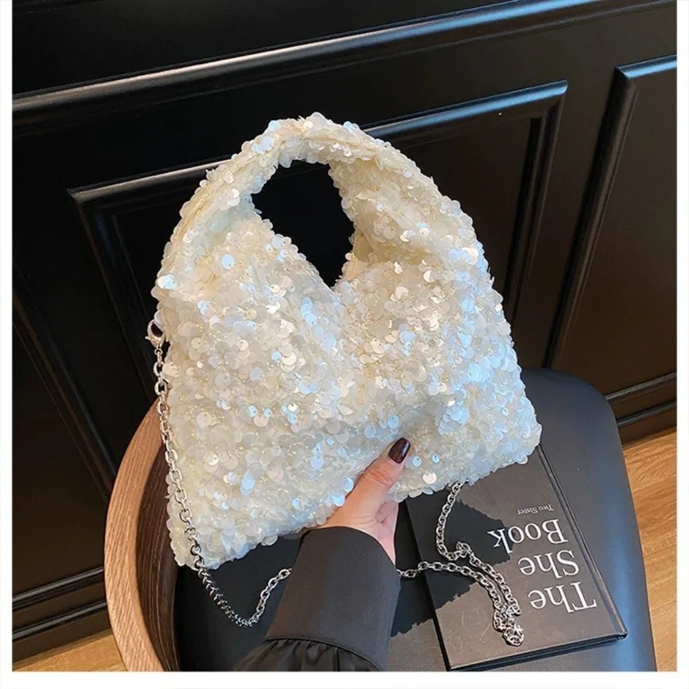High Quality Glamorous Evening Bag Shining Solid Color Women's Shoulder Bag Sequins Design Crossbody Bags