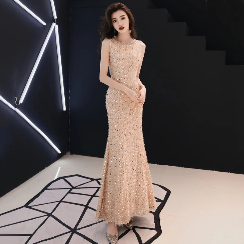 

Вечернее платье Ele 2026: Новинка, фасон «русалка», для взрослых женщин, бальное, для торжественных мероприятий, стройнящее, длинное, из полиэфирного волокна