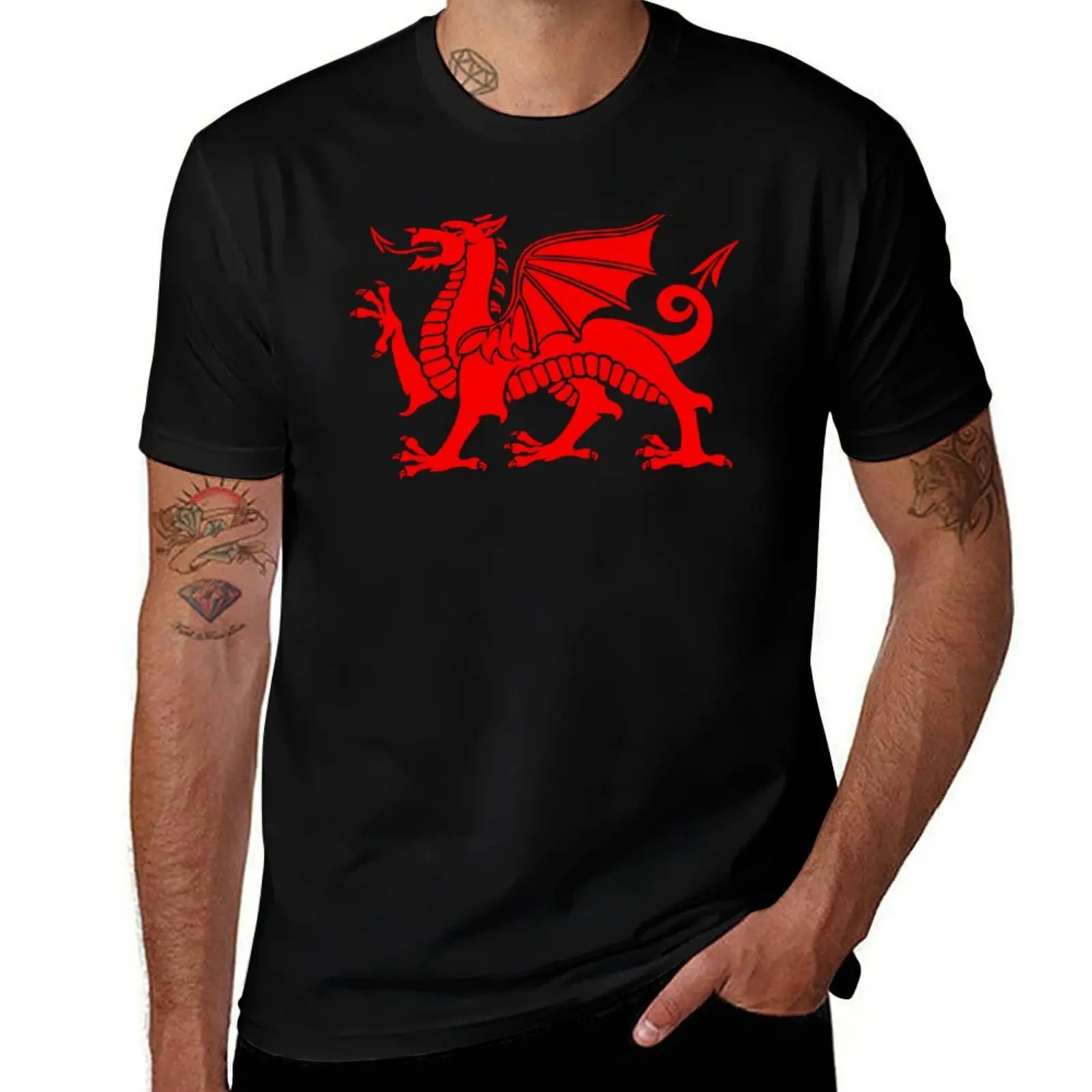 

Wrexham Dragons T-Shirt man t shirt cotton essential t shirt
