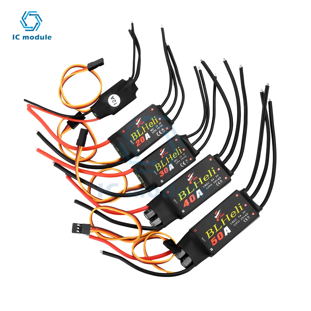 BLHeli Brushless ESC 12A20A30A40A50A with UBEC For Multi Rotor Quadcopter ESC For Quadcopter Model DIY FPV RC Drone