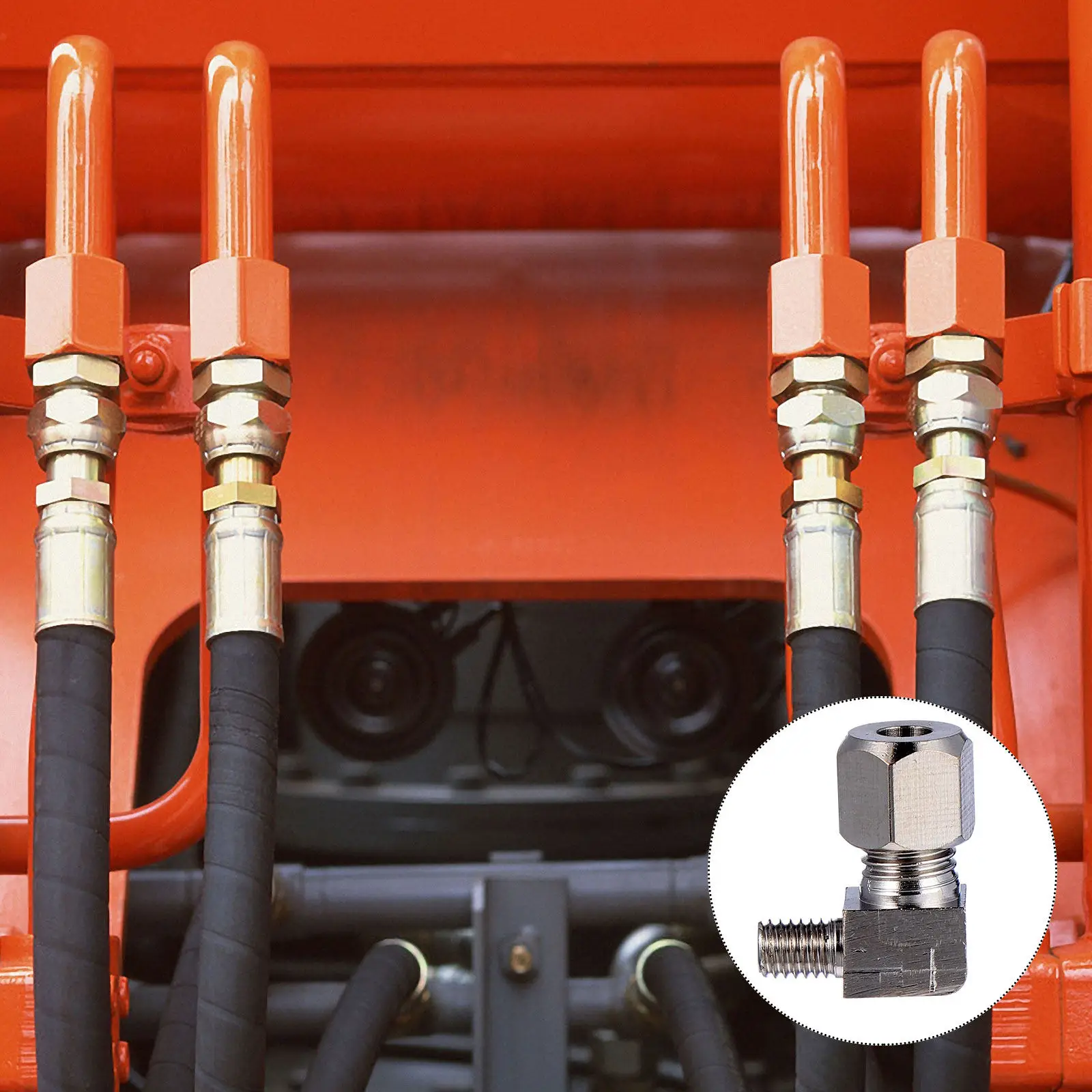 4Pcs Copper Quick Connector 90 Degree Street Elbow Pneumatic Connector Heavy Duty Air Tank Compressor Supply Nickel-Plated