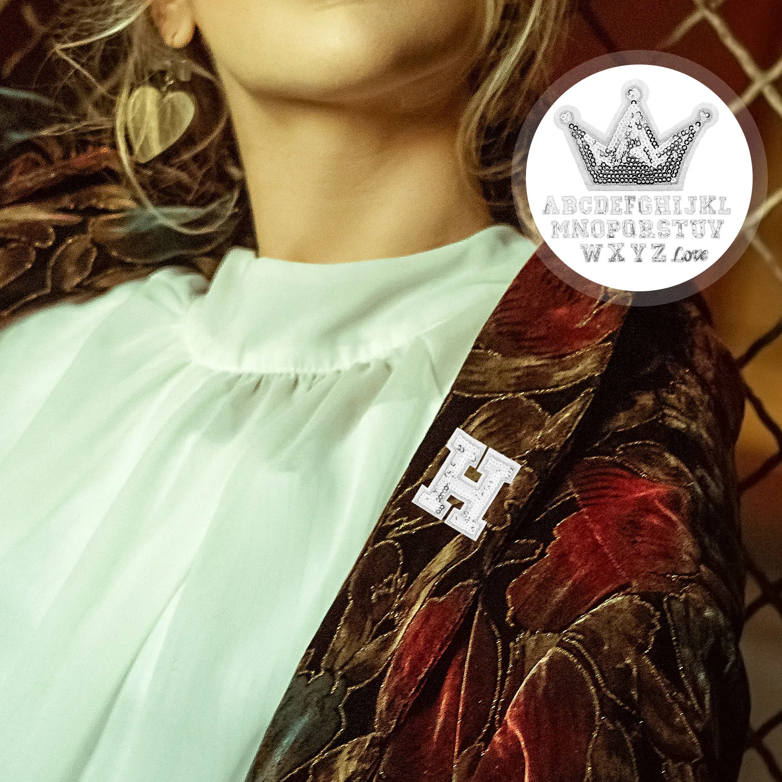 

28Pcs Sequin Letter Patches Iron on DIY Clothes Embroidery Repair Patches for Jackets Pants Bags Letters Iron on