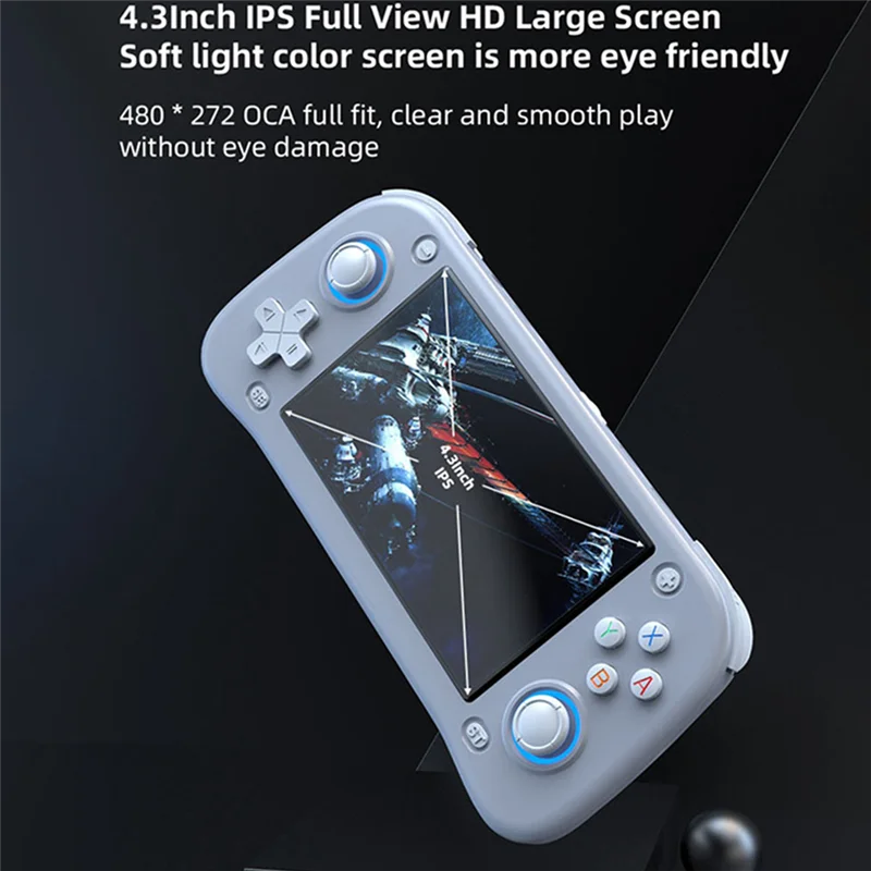 XF43 ريترو وحدة تحكم بجهاز لعب محمول 4.3In IPS شاشة مفتوحة المصدر لينكس لعبة لاعب RK3128 رقاقة جيب مشغل فيديو #4