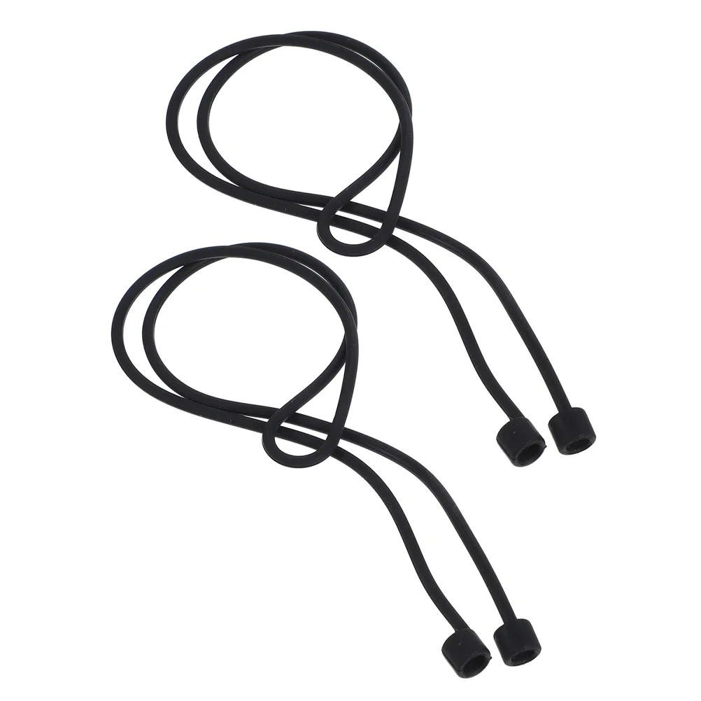 Cordão flexível para fones de ouvido, 2 peças, cordão anti-perda para fones de ouvido com fio, tampões de ouvido, alça de segurança removível, design de compatibilidade