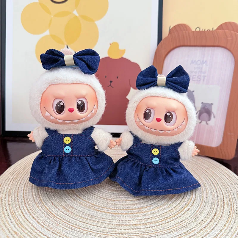 

Clothes For Labubu Dolls Labubu Accessories 1st 2nd 3rd Gen Blueberry Pudding Skirt Set Apparel Accessories