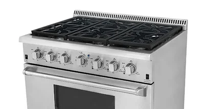 Commercial Luxury HRT3618U 4-Burner Gas Range With Gas Oven