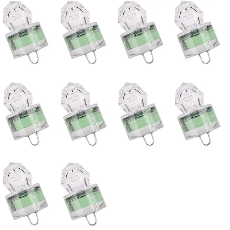 10Pcs LED Deep-Water Fishing Lights, Underwater Bait Lights Suitable For Saltwater And Freshwater Environments-AT30