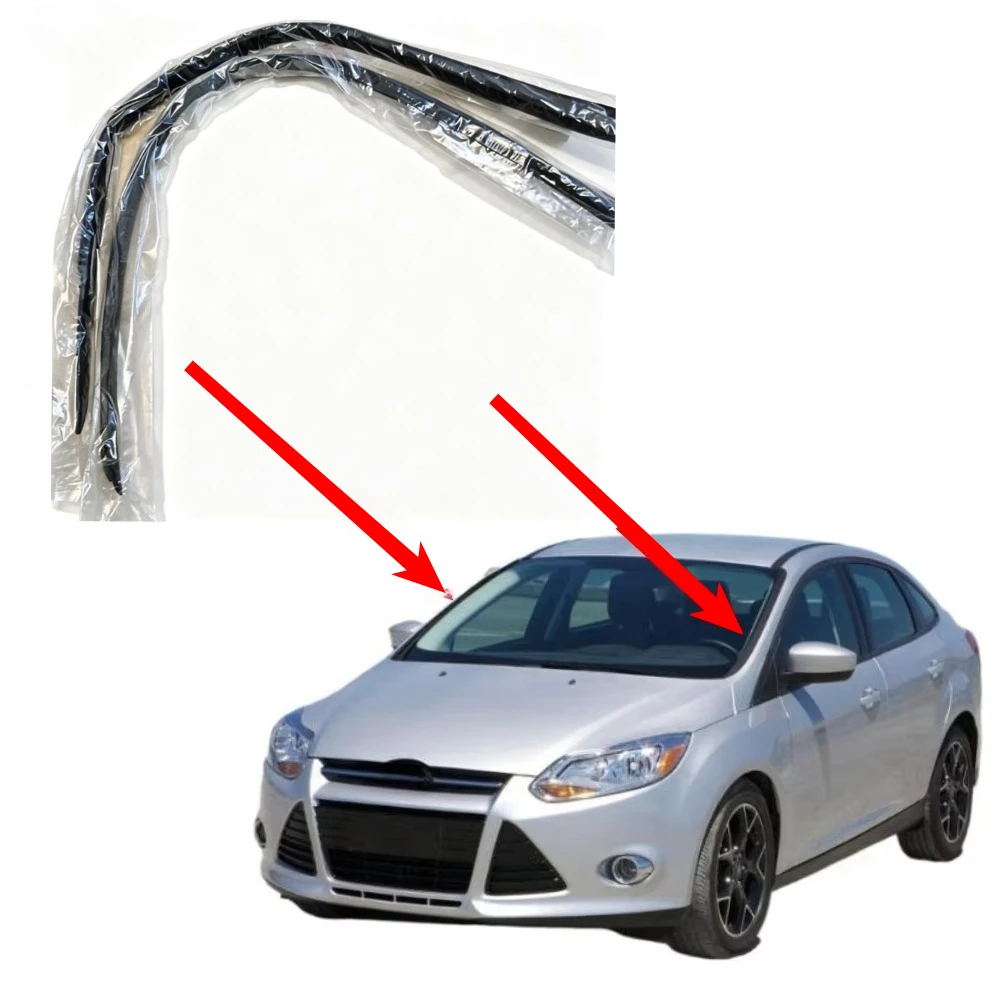 1 or 2 Pieces Outer Windscreen Weatherstrip for Ford Focus 2012-2015 Front Windshield Decorative Strip BM51A03195AD