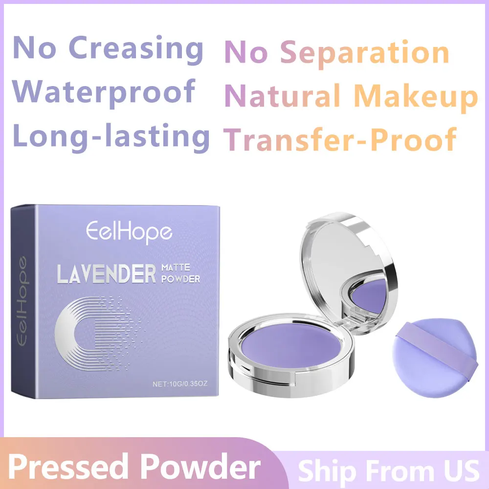 

Lavender Matte Pressed Powder Lightweight Breathable Waterproof Lasting No Separation No Creasing Invisible Pressed Powder