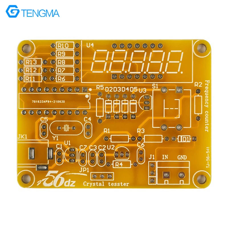 High Precision Crystal Oscillator Measuring Circuit 1Hz-50MHz Digital Frequency Meter Design DIY Welding Kit