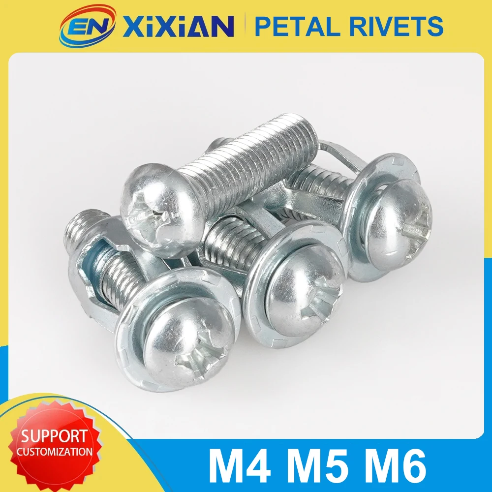 M4 M5 M6 M8 Aluminum Petal Rivets Nut Hollow Iron Rivet Gun Riveter Carbon Steel Lock Nut Bolt Fixed Screw For Car License Plate