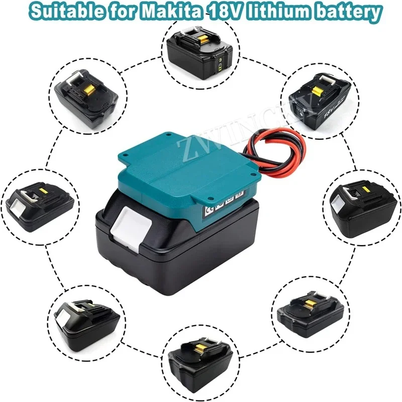 DC 18V Naar 12V Step Down Converter Compatibel Met Makita 18V Batterij Power Wheels Batterij Adapter Sigaret Li