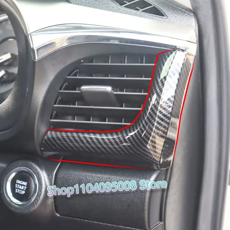 

L/RHD For Toyota Hilux REVO 2016-2024 Carbon Fiber Front Dashboard Air Conditions Outlet Cover Side Left Right AC Vent Cover