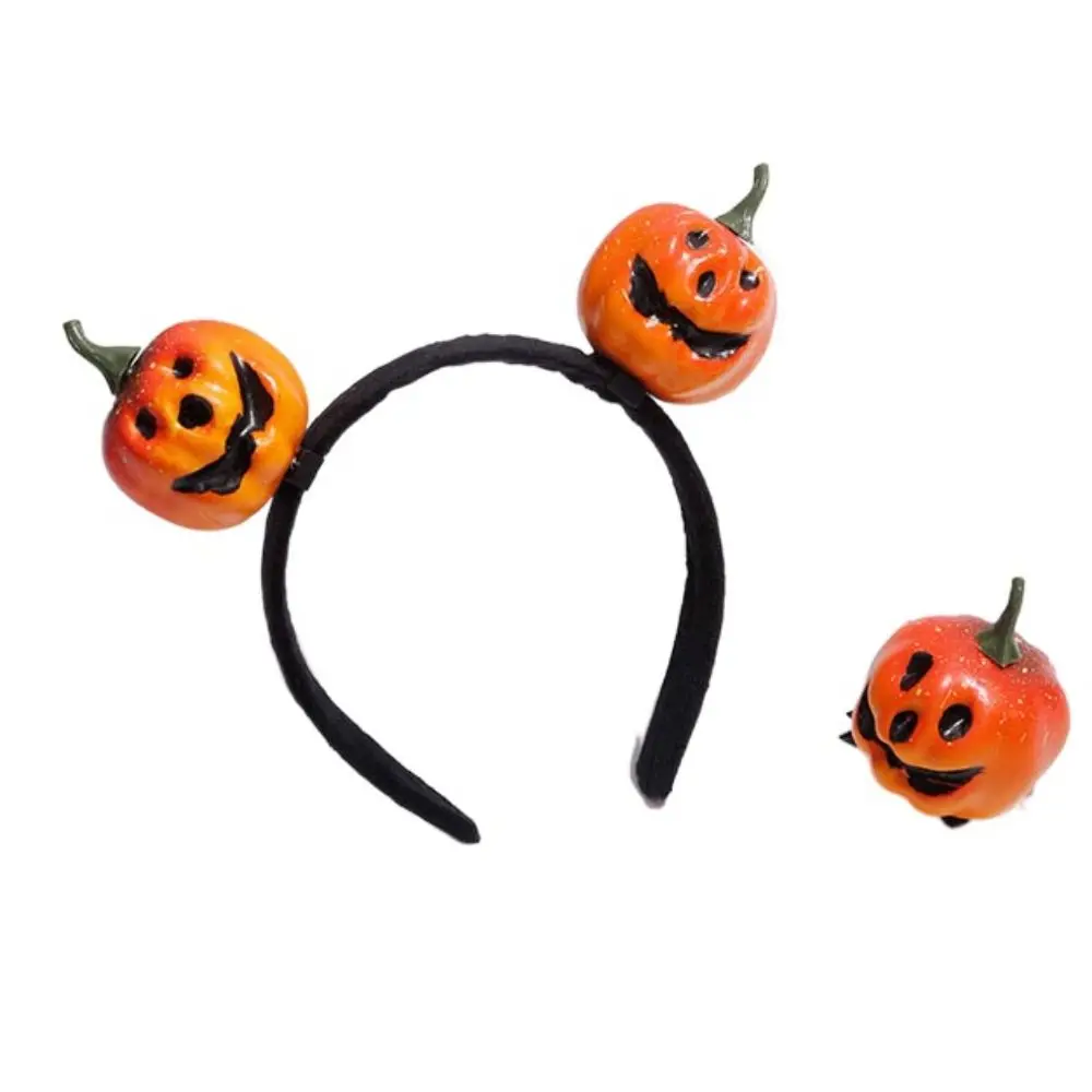 Funny Simulation Pumpkin Hair Clip Hairband Foam Halloween Hairpin Headdress Hair Accessories Halloween Headband Girl